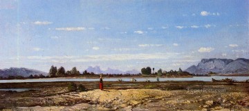  landscape canvas - Landscape the Banks of the Durance scenery Paul Camille Guigou